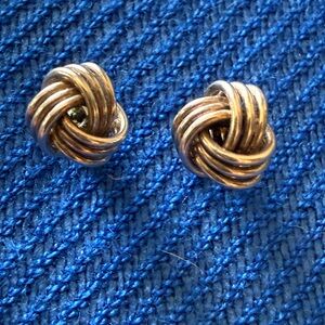 Classic 925 Silver Knot Stud Earrings